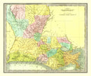 Vintage Map of Louisiana 1836