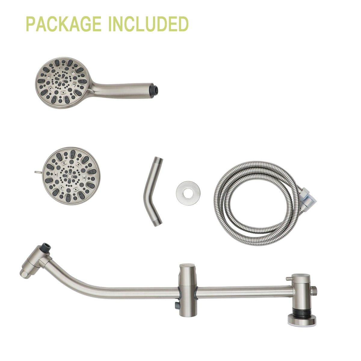 Multi Function Dual Shower Head Shower System With 4.7" Rain Showerhead, 7 Function Hand Shower, Adjustable Slide Bar, photo 18 of 25
