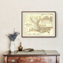 Vintage Map of Louisiana 1845