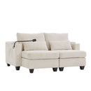 Convertible Chaise Lounge Sofa Chair With USB Ports, Cup Holders, Phone Holder And Storage by HouseOfZazla