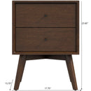Caroline - Mid-Century Modern Style Night Stand 2 Drawer by Unique Piece Furniture