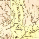 Vintage Map of Maine 1838