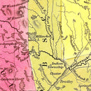 Vintage Map of Maine 1847