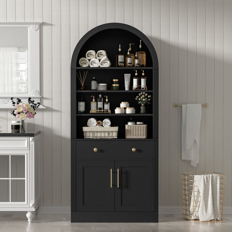 Arched Bookshelf with Storage Cabinet, photo 8 of 10