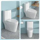 1 Piece Toilet For Bathroom, Dual Flush 1.24 / 1.6 Gpf, Soft Closing Seat - White by HouseOfZazla