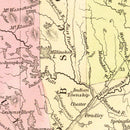 Vintage Map of Maine 1855
