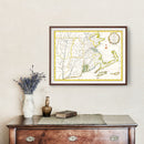 Vintage Map of Massachusetts 1780
