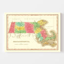 Vintage Map of Massachusetts 1826