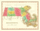 Vintage Map of Massachusetts 1826
