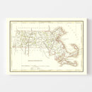Vintage Map of Massachusetts 1835