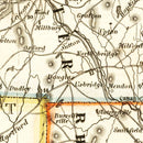Vintage Map of Massachusetts 1846