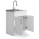 Shaker - Modern Wide, Laundry Cabinet With Faucet And Stainless Steel Sink by HouseOfZazla