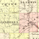 Vintage Map of Michigan 1855