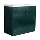 Contemporary Freestanding Bathroom Vanity With Resin Sink & Soft-Close Cabinet Doors by Unique Piece Furniture