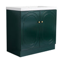 Contemporary Freestanding Bathroom Vanity With Resin Sink & Soft-Close Cabinet Doors by Unique Piece Furniture