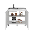 Gold Utility Sink Cabinet with 2 Doors and 3 Shelves by HouseOfZazla