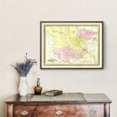 Vintage Map of Minnesota 1855
