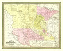 Vintage Map of Minnesota 1855