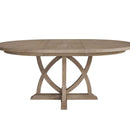 Round Dining Extendable Dining Table - Sand by HouseOfZazla