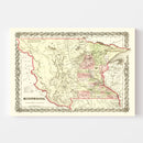 Vintage Map of Minnesota 1855