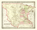 Vintage Map of Minnesota 1855