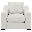 Ashlyn Fabric Upholstered Track Arm Accent Chair Sand