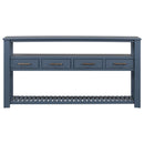 62.2" Modern Console Table Sofa Table for Living Room with 4 Drawers and 2 Shelves