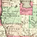 Vintage Map of Minnesota 1866