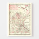 Vintage Map of Minnesota 1873