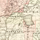 Vintage Map of Minnesota 1873