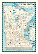 Vintage Pictorial Map of Minnesota 1935