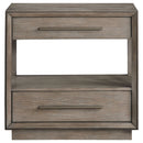 Prescott - 2 Drawers Nightstand With Open Shelf - Taupe by HouseOfZazla