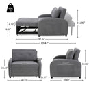 3 In 1 Convertible Sleeper Sofa Bed For Living Room