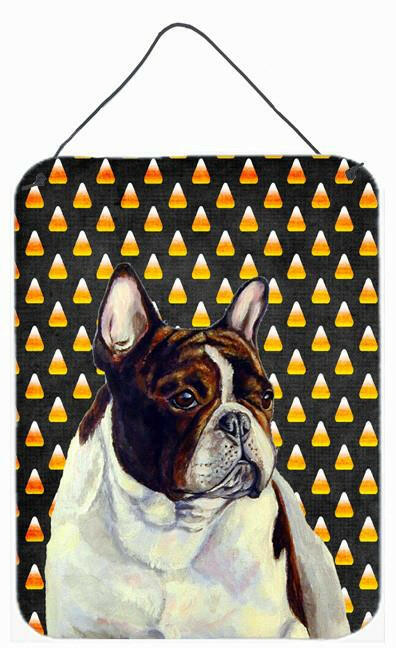 French Bulldog Candy Corn Halloween Portrait Wall or Door Hanging Prints