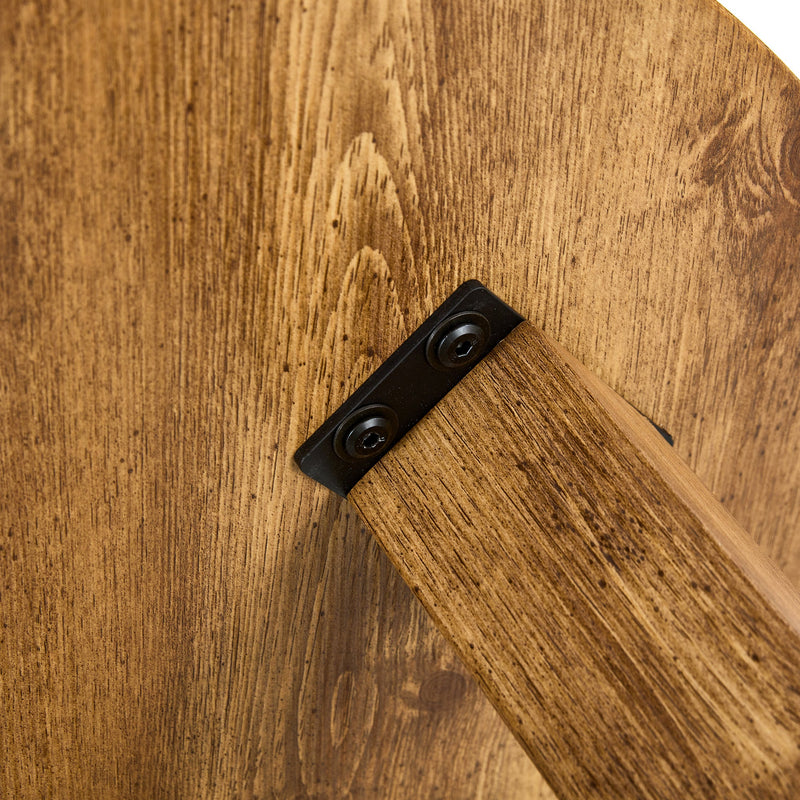 A modern and practical circular dining table. Made of MDF tabletop and wooden MDF table legs. Suitable for living room and bedroom. 42 inches x 42 inches x 30 inches