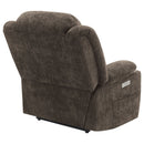 Beca - Upholstered Power Lift Recliner With Cupholders And USB Charging by HouseOfZazla