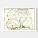 Vintage Map of Mississippi 1814