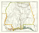 Vintage Map of Mississippi 1814