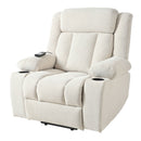 Power Lift Recliner Chair With Extended Footrest, Remote Control, Cup Holders, And Side Pockets by HouseOfZazla
