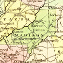 Vintage Map of Mississippi 1836