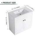 Contemporary Freestanding Bathroom Vanity With Resin Sink & Soft-Close Cabinet Doors by Unique Piece Furniture