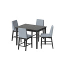 5 Piece Gathering Height Set - Gray - Wood by HouseOfZazla