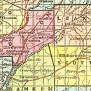 Vintage Map of Mississippi 1856