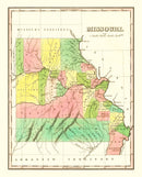Vintage Map of Missouri 1824