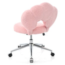 360Swivel Height Adjustable,Swivel Chair,Teddy fabric,home office chair
