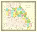 Vintage Map of Missouri 1836