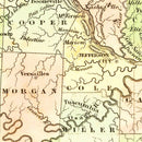 Vintage Map of Missouri 1838