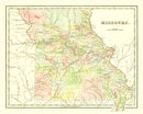 Vintage Map of Missouri 1838