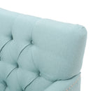 Harrison Tufted Club Chair with Button Tufted Back and Birch Wood Legs by HouseOfZazla