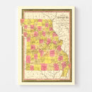 Vintage Map of Missouri 1847